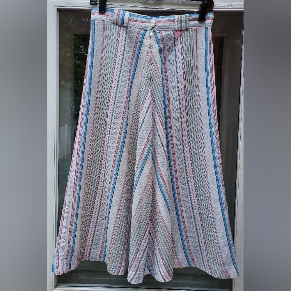 Barbara Moss Beautiful Fashions white linen skirt - Picture 3 of 4